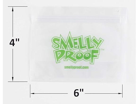 Smelly Proof Baggies, 6" x 4" -10 Pack