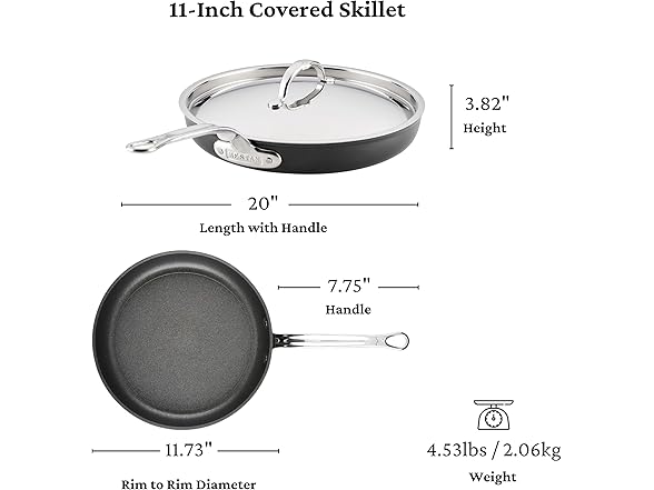Hestan TITUM Fusion 11-Inch Nonstick Skillet with Lid - Gallery 14