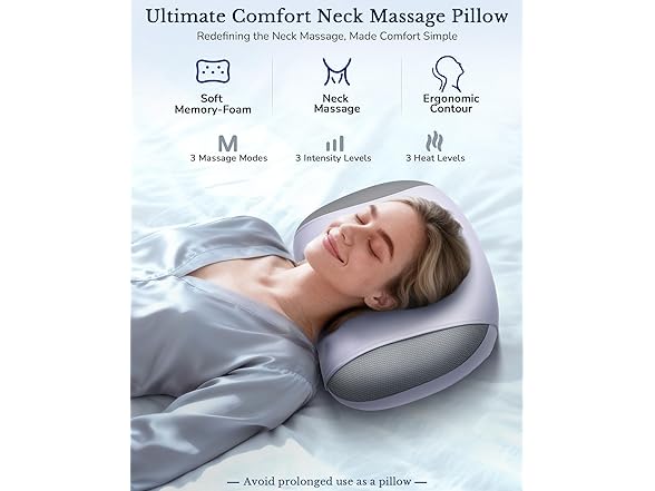JZBRAIN Neck Massager Pillow with Heat