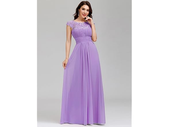 Ever-Pretty Women (18) Cap Sleeve Ruched Lace Us18