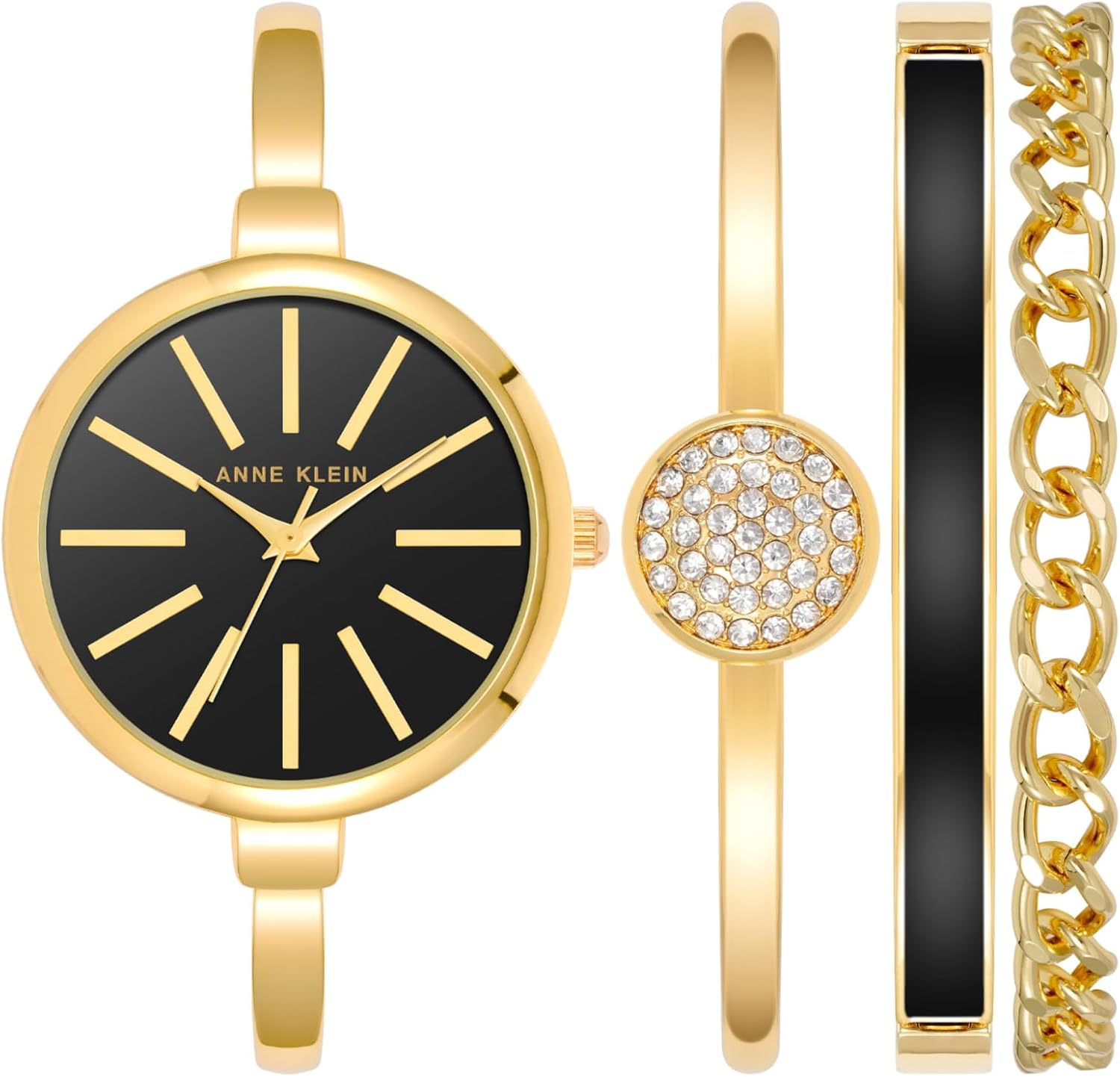 Anne Klein Women's Bangle Watch and Bracelet Set - Gallery 2