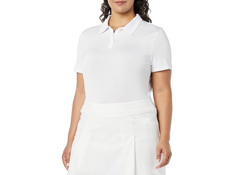 Amazon Essentials Women's Tech Stretch Tennis T-Shirt, White, Medium