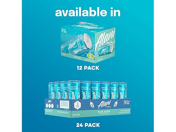 24PK Alani Nu BLUE SLUSH, Sugar Free, Low Cal