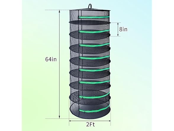 Growsun 8-Layer Herb Drying Rack, 2ft