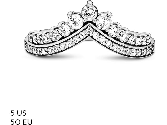 PANDORA Princess Wishbone Ring - Size 5, No Gift Box