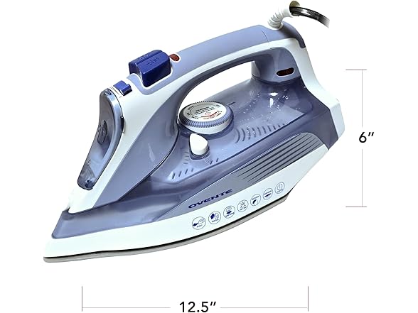 OVENTE OVENTE Steam Iron for Clothes, 1200W Lightweight Ste
