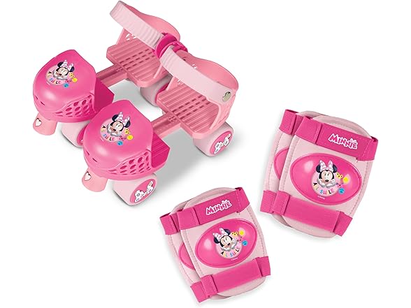 Minnie Mouse Junior Skates Includes Knee and Elbow Pads