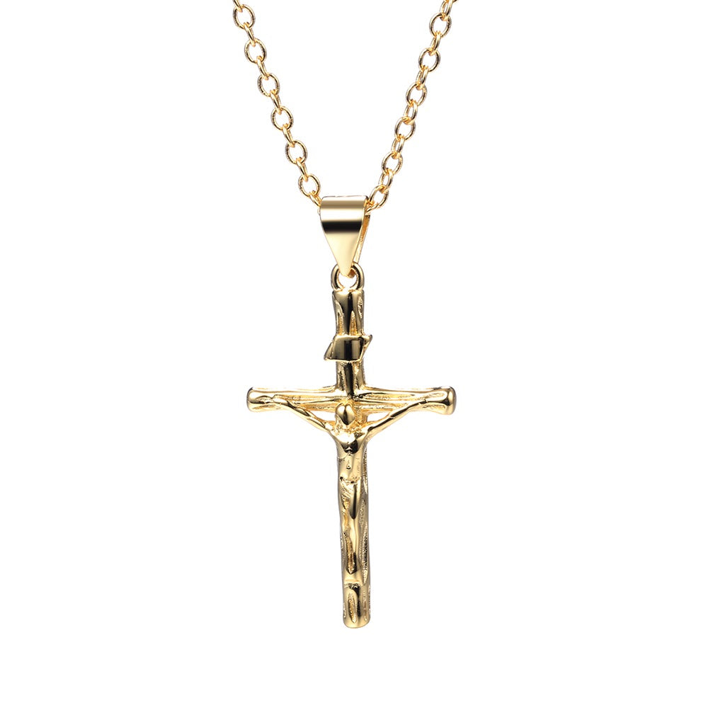14K Gold Crucifix Cross Necklace - Gallery 3