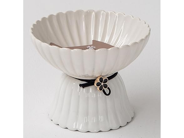 Dexypaws: Elevated Ceramic Bowl for Cats