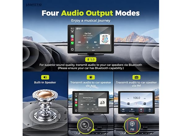 LAMTTO 10.1in Wireless CarPlay Screen