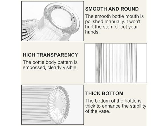 Arme 32 piece clear bud vases