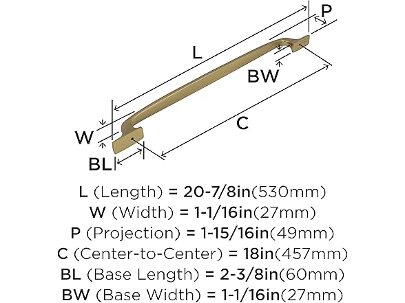 Amerock Highland Ridge Pull, 18"