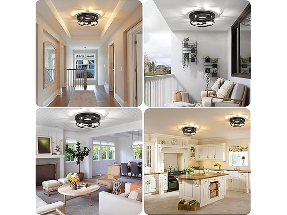 Bosceos B0DHH1HP3L 13 Inch Ceiling Light 2-Pack