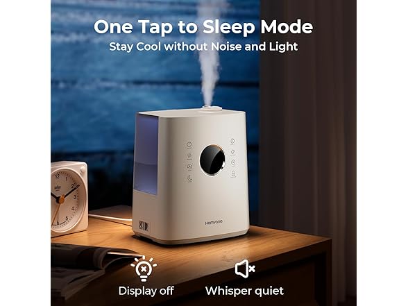 Homvana Humidifiers for Bedroom Large Room, 6.5L Top-Fill Wa (Open Box)