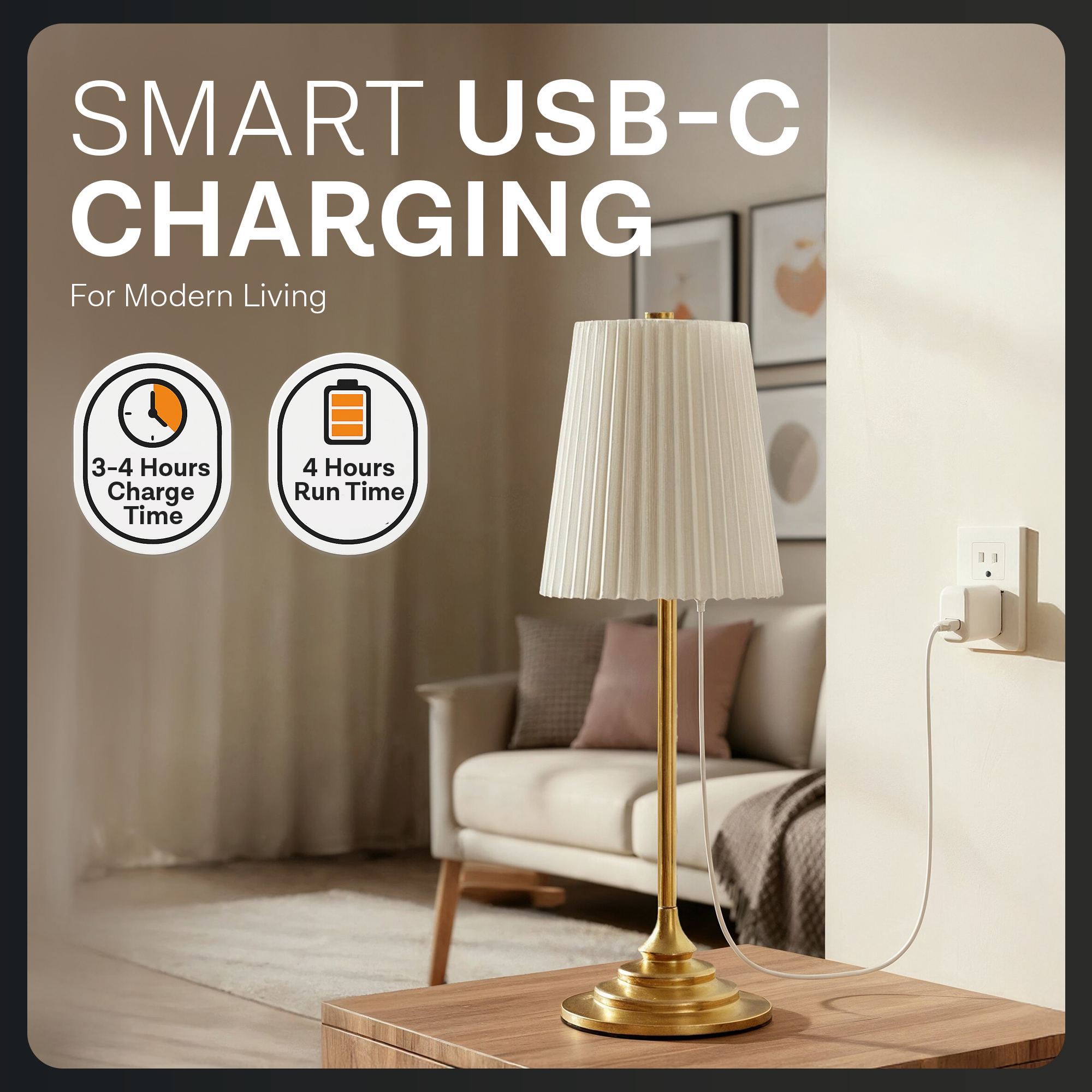 Bell+Howell Pleated Shade Lamp - Gallery 23