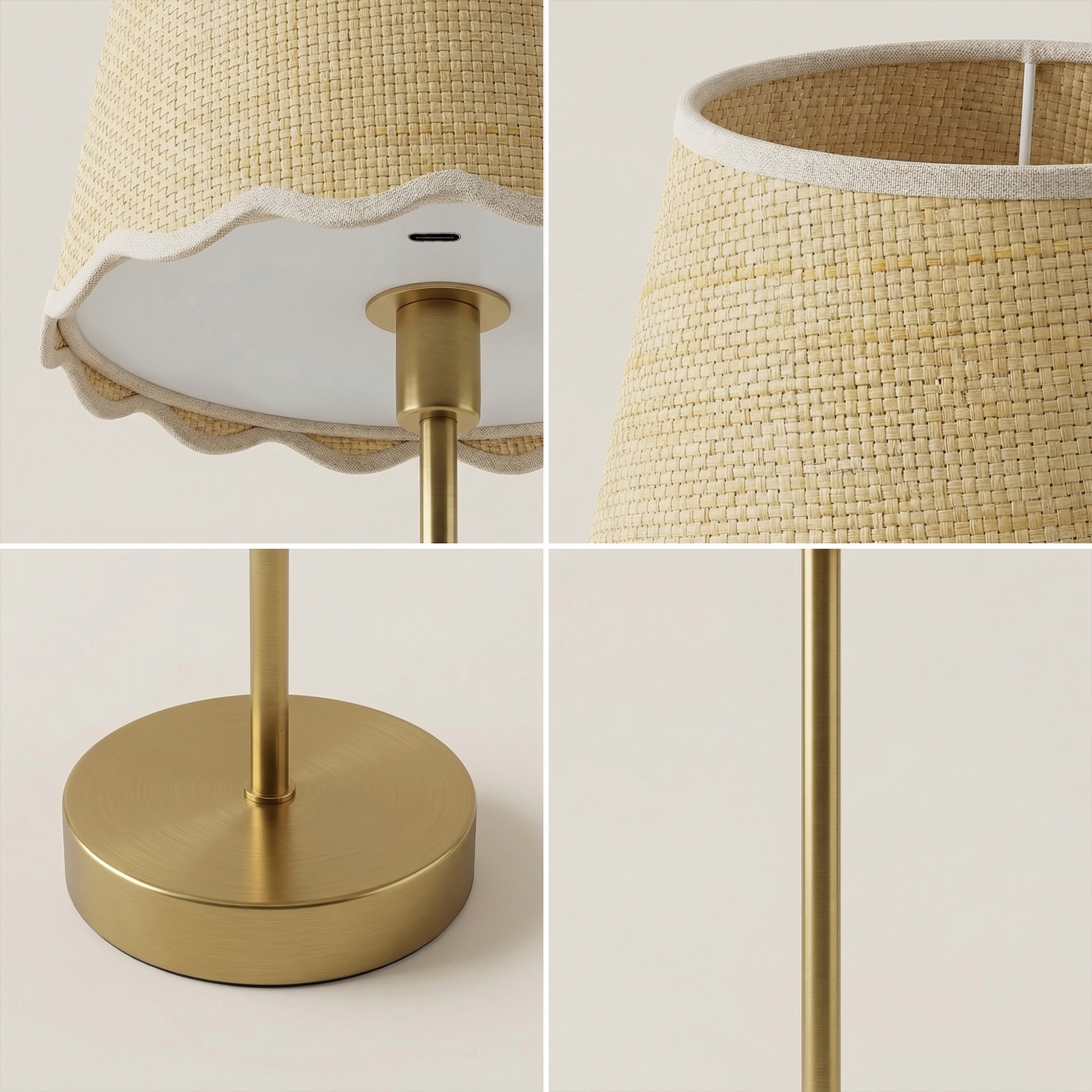 Raffia Scalloped Shade Lamp - Gallery 20