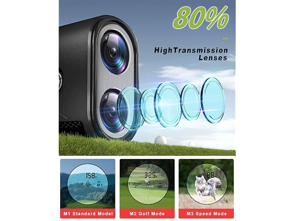 Golf Rangefinder with Slope, 1200 Yards