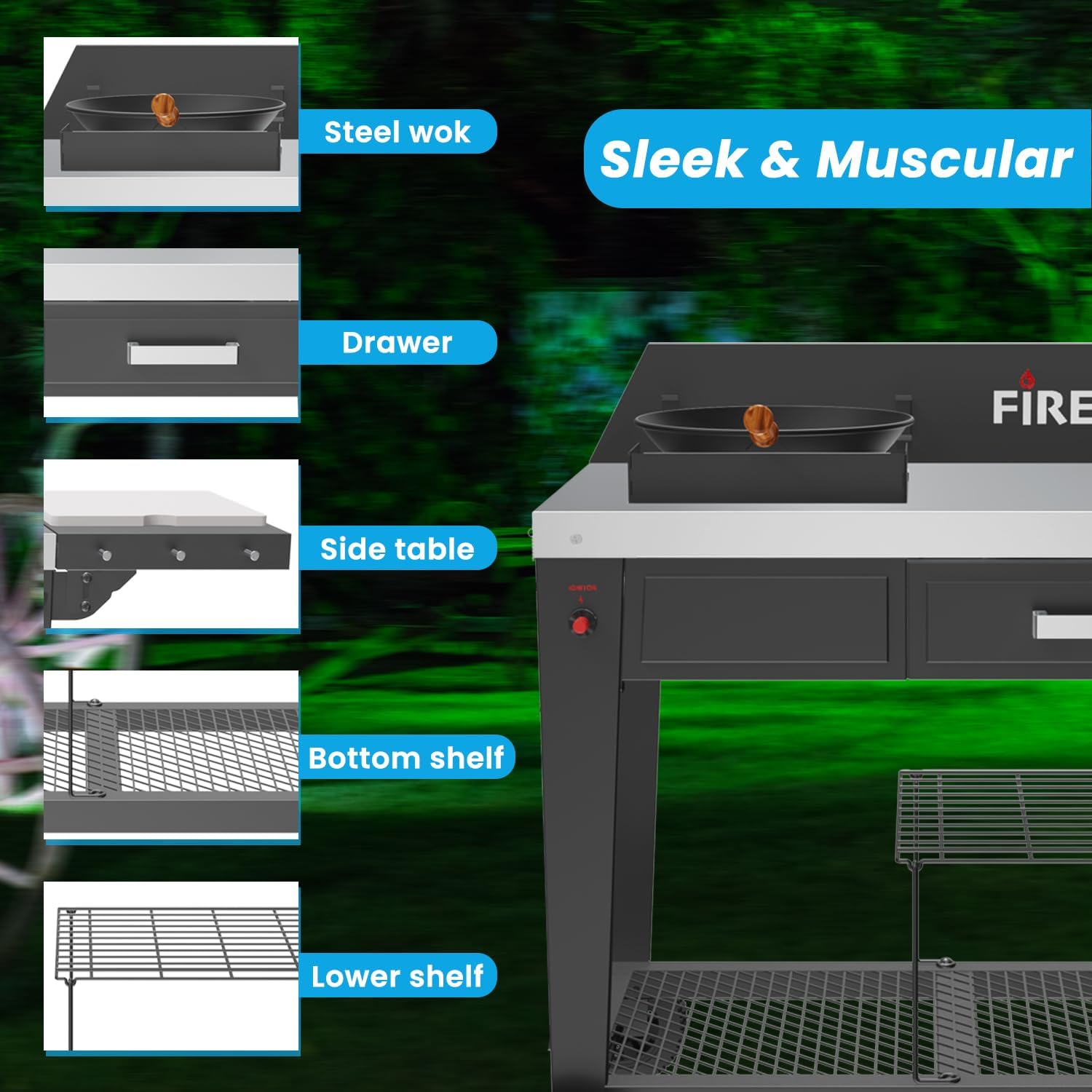 Fire Riot Heavy-Duty Outdoor Wok Cooking Station - Gallery 14