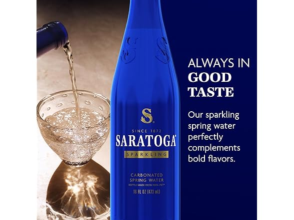Saratoga Sparkling Water Bottles, 6-Pack