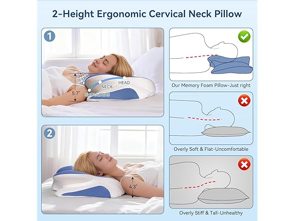 Paxato Cervical Neck Pillow for Sleeping