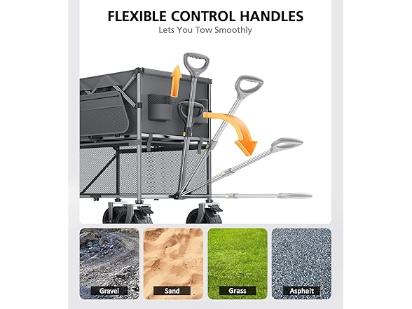 Everyfun 480Lbs Foldable Double Decker Wagon