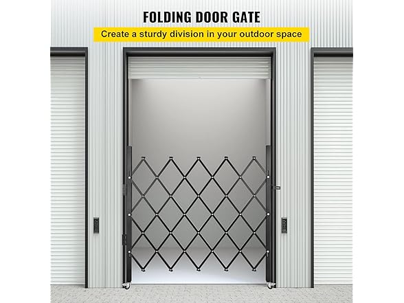 VEVOR Single Folding Security Gate, 48" H x 66" W