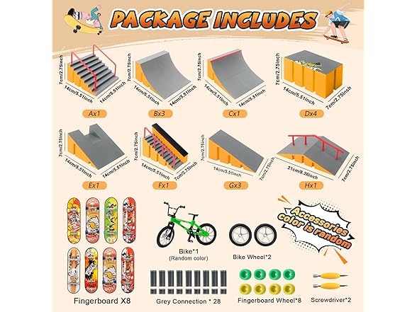 RNGODO Finger Skateboard Park Kit