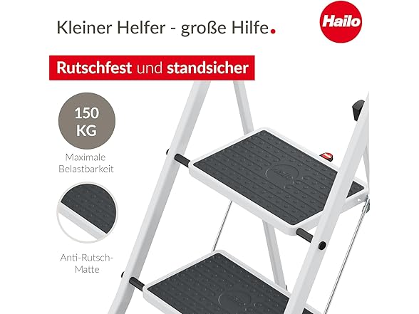 HAILO K75 ComfortLine Step Ladder – 2-Step