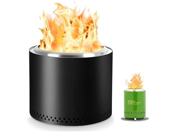 Red Mountain Valley 19'' Portable Wood Burning Smokeless Fire Pit