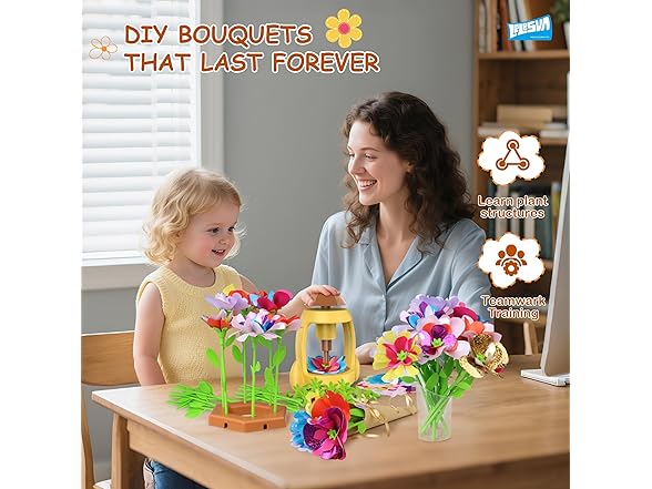 LELESUN DIY Fabric Flower Bouquets Craft Kit