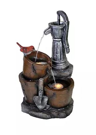 21.3" Pump W/Bird Fountain - Gallery 2