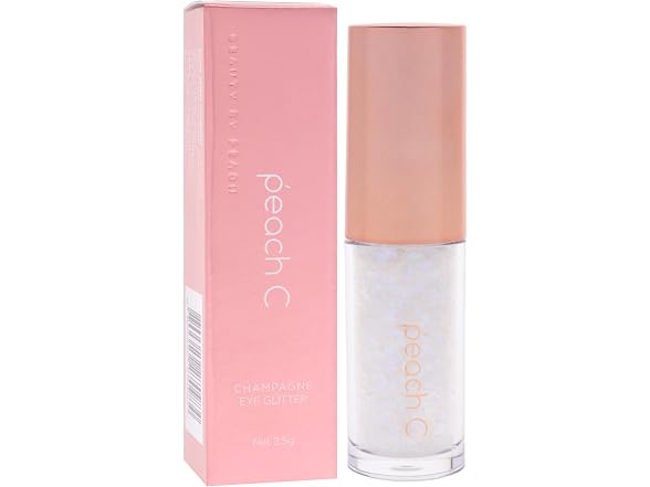 Peach C Champagne Eye Glitter 01 Pure White