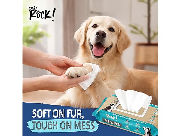 Dogs Rock! Pet Wipes for Dogs – 100 Count
