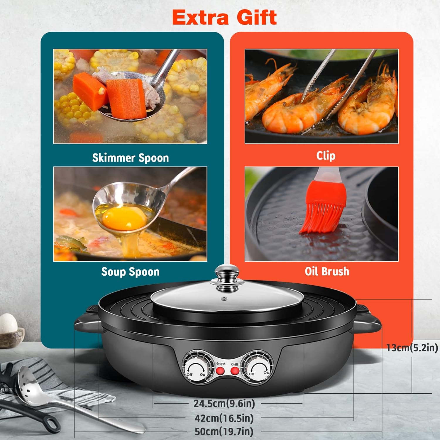 Multi-Function Hot Pot & Grill Cooker - Gallery 7