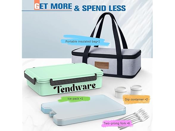 Tendware Portable Snackle Box Container