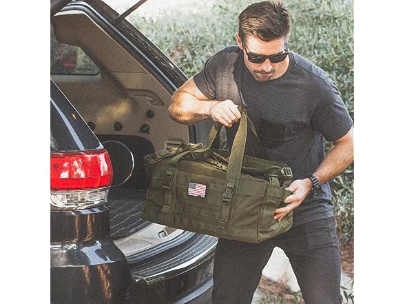 5.11 Tactical Duffel Bag for Travel, Water-Resistant Nylon, Medium, Rush LBD MIKE, 40L, Ranger Green, Style 56293ABR (Open Box)