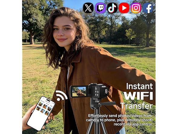 SMARTKLIK Black 4K Camcorder