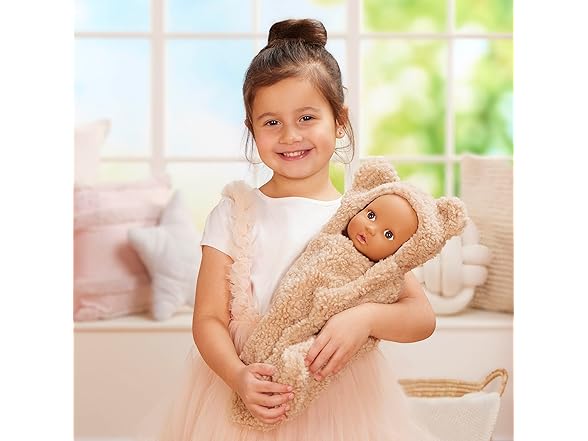 LullaBaby 14-Inch Realistic Baby Doll- Olive Skin