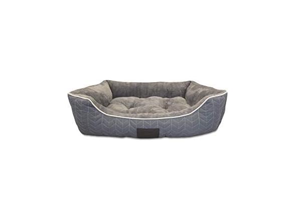 Dog For Dog Herringbone Quilted Cuddler Gray