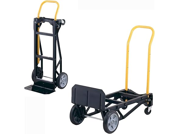 Harper Trucks Convertible Nylon Hand Truck w/ Stair Glides, 300lb Dolly & 400lb Cart Limit