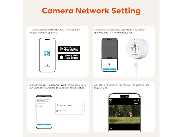 owltron 2K WiFi Indoor Window Camera