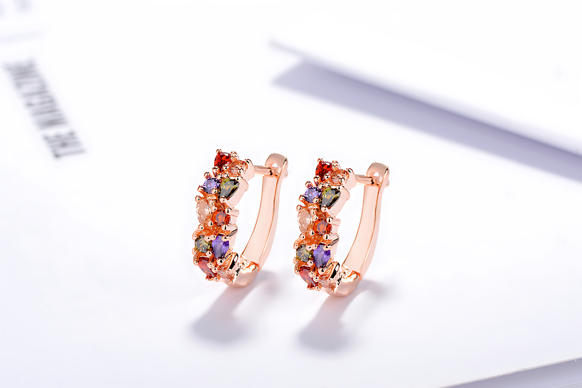 14K Rose Gold Plated Huggie Earring - Gallery 5