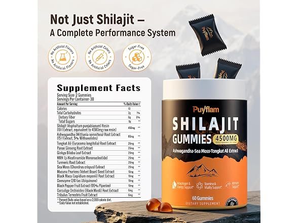Shilajit Gummies 4500mg - 14-In-1