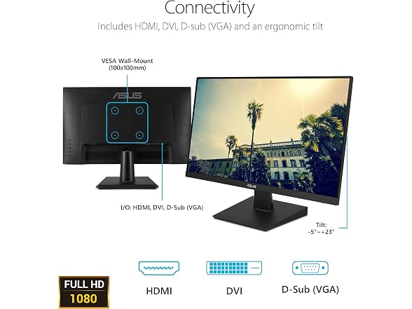 ASUS VA24EHE 23.8" Eye Care Display Monitor