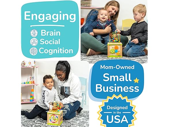 Wooden Baby Activity Cube Toy