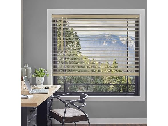 CHICOLOGY Mini Blinds for Indoor 46"W x 48"H, Cappuccino