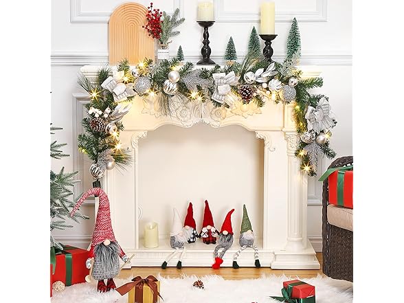 GarveeHome 6FT Lighted Christmas Garland