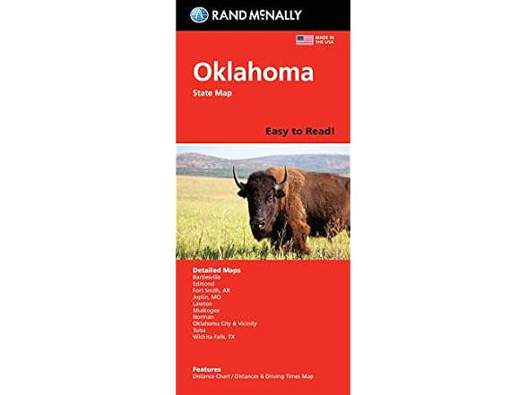 Rand McNally Easy To Read Folded Map: Oklahoma State Map