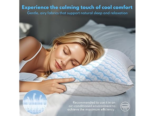 HEYCUZI Cooling Bed Pillows, Queen Size