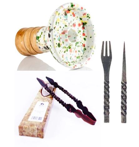 Ros Hookah Set, Bowl, Tongs, and Forks - Gallery 6
